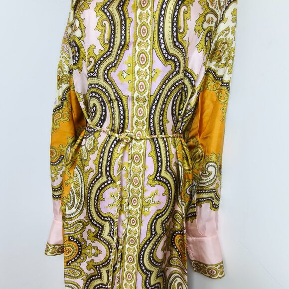 ALEMAIS paisley-print puff-sleeve maxi dress SIZE AU 10 - Picture 7 of 13